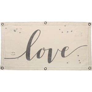 “Love” Canvas Wall Banner – Hand Lettered Inspirational Wall Décor